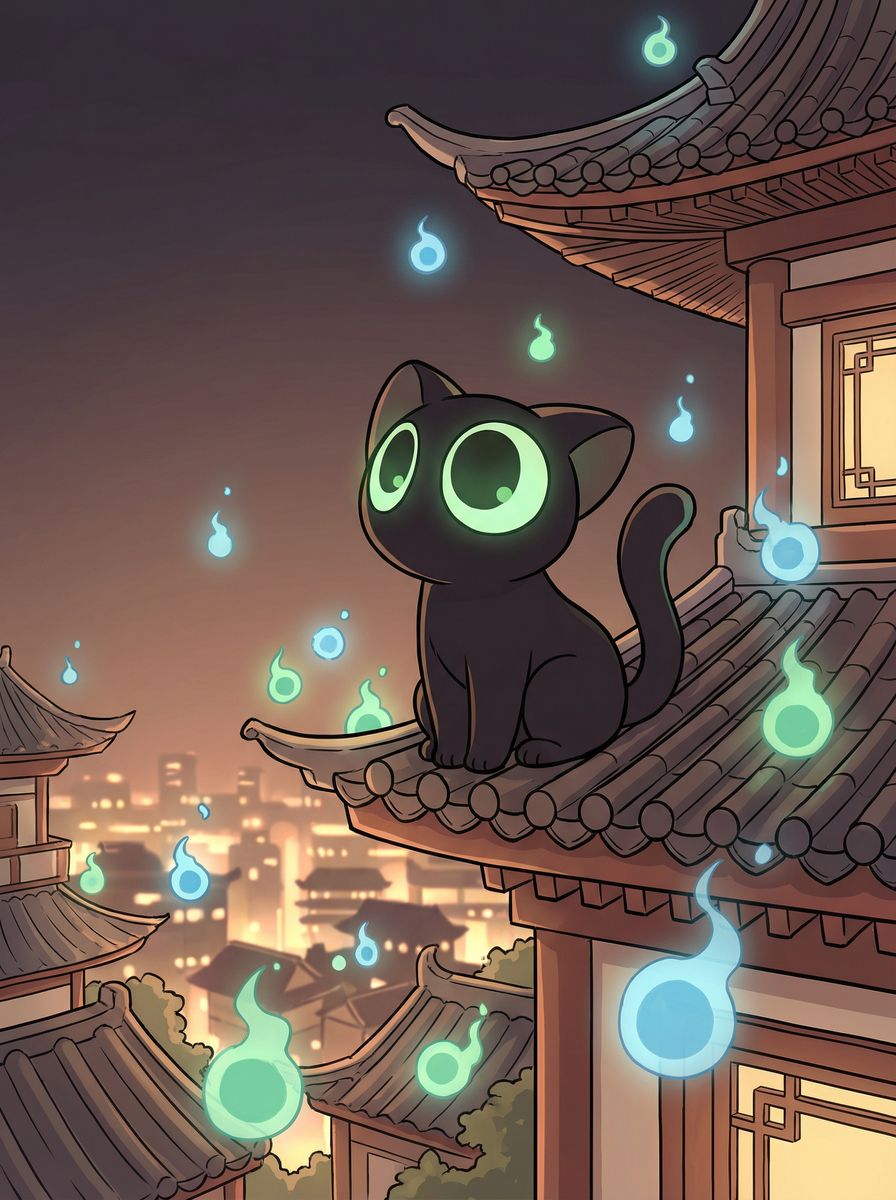 媚黑动漫-灵猫夜行记原创动漫短片